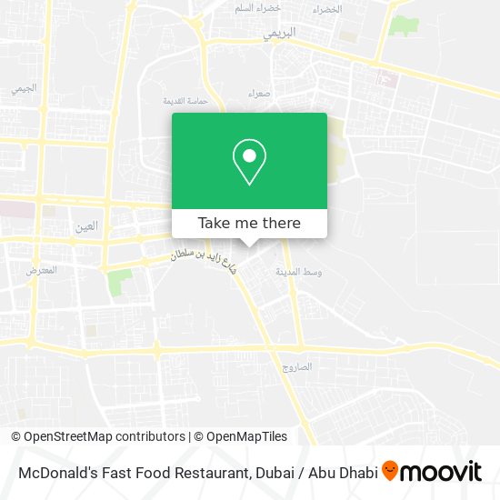 McDonald's Fast Food Restaurant map