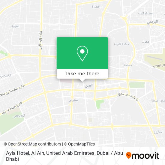 Ayla Hotel, Al Ain, United Arab Emirates map