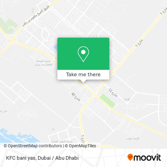 KFC bani yas map