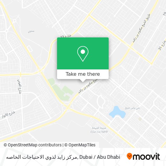 مركز زايد لذوي الاحتياجات الخاصه map