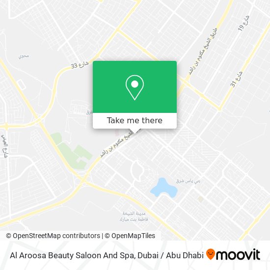 Al Aroosa Beauty Saloon And Spa map