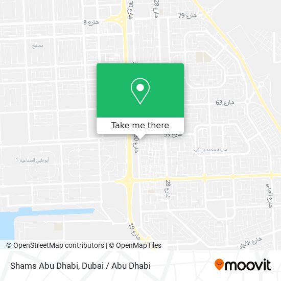 Shams Abu Dhabi map