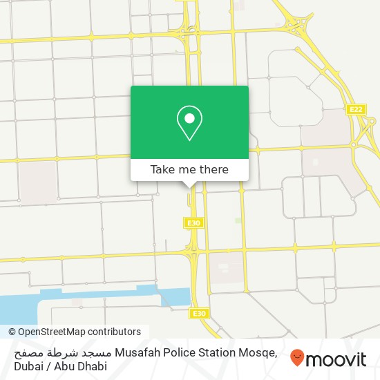 مسجد شرطة مصفح Musafah Police Station Mosqe map