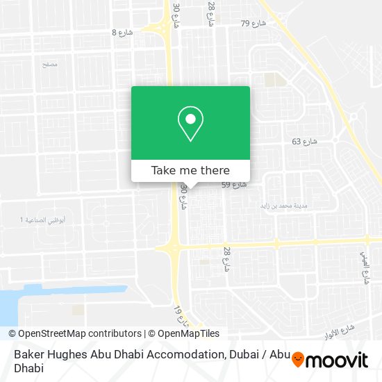 Baker Hughes Abu Dhabi Accomodation map