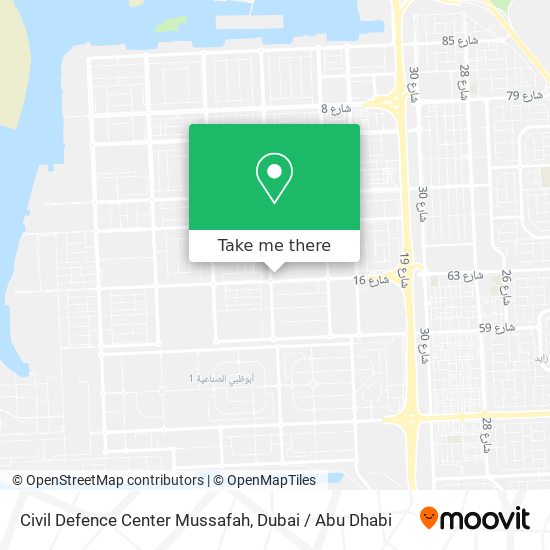 Civil Defence Center Mussafah map