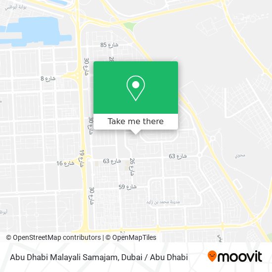 Abu Dhabi Malayali Samajam map