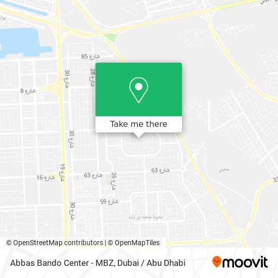Abbas Bando Center - MBZ map