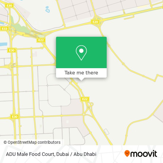 ADU Male Food Court map