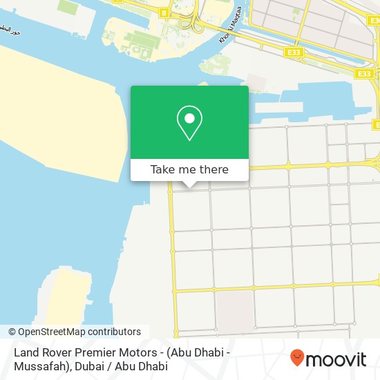 Land Rover Premier Motors - (Abu Dhabi - Mussafah) map