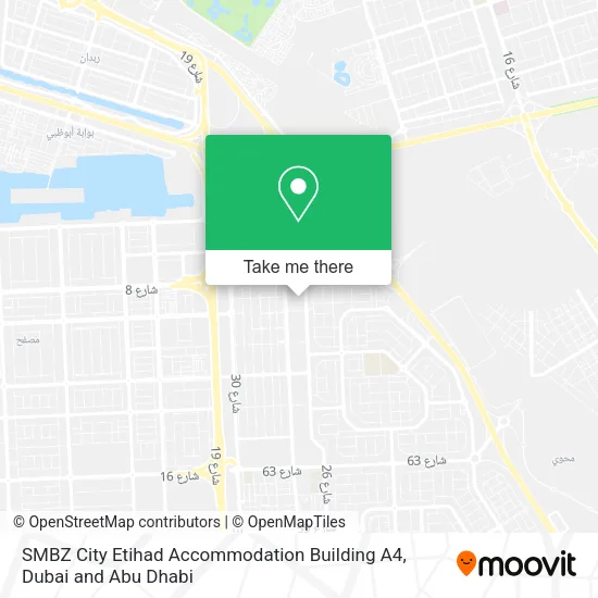 SMBZ City Etihad Accommodation Building A4 map