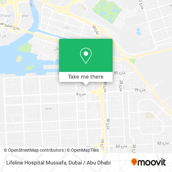 Lifeline Hospital Mussafa map
