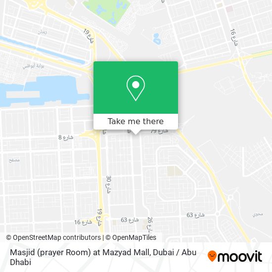 Masjid (prayer Room) at Mazyad Mall map