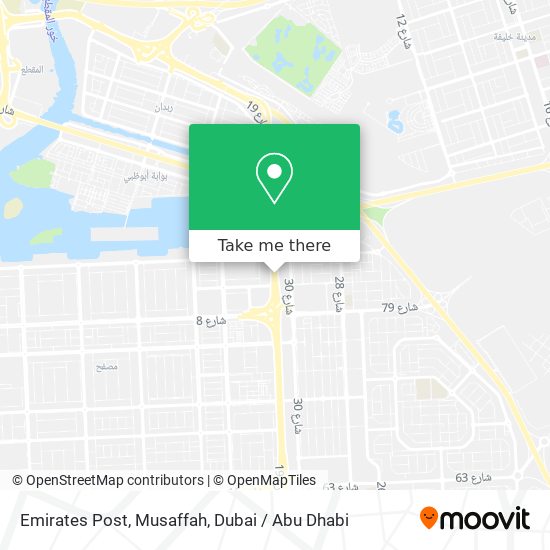 Emirates Post, Musaffah map