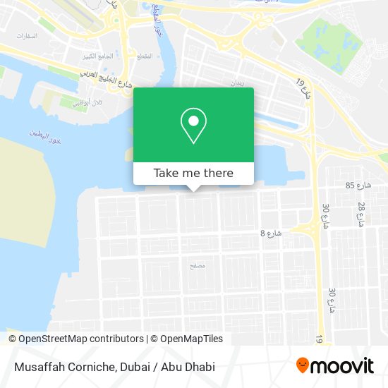 Musaffah Corniche map
