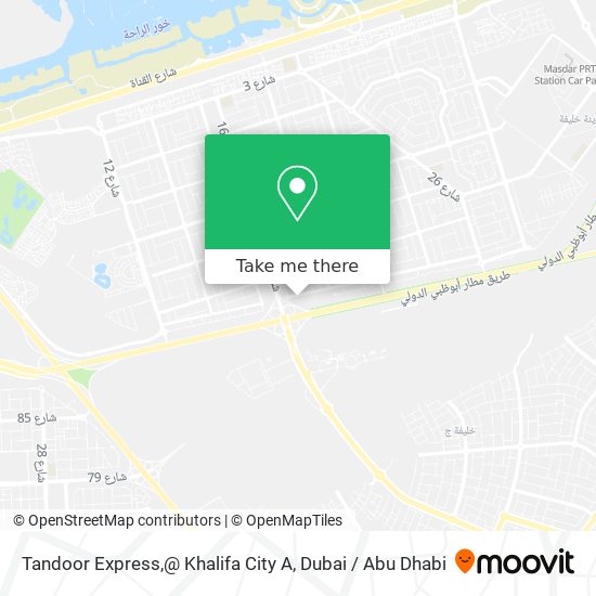 Tandoor Express,@ Khalifa City A map