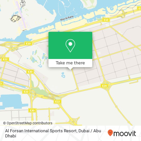 Al Forsan International Sports Resort map