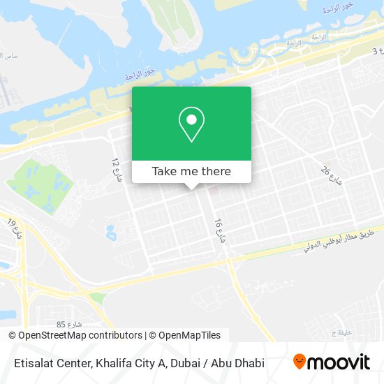 Etisalat Center, Khalifa City A map
