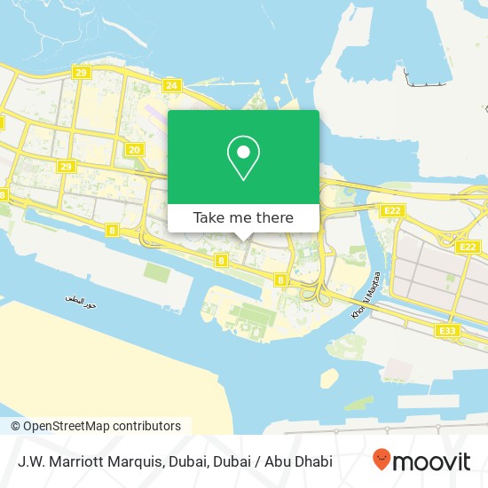 J.W. Marriott Marquis, Dubai map