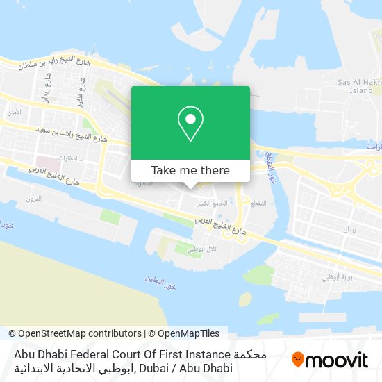 Abu Dhabi Federal Court Of First Instance  محكمة ابوظبي الاتحادية الابتدائية map
