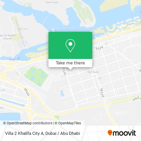 Villa 2 Khalifa City A map