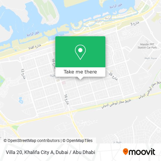 Villa 20, Khalifa City A map