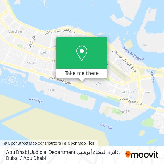 Abu Dhabi Judicial Department دائرة القضاء أبوظبي map