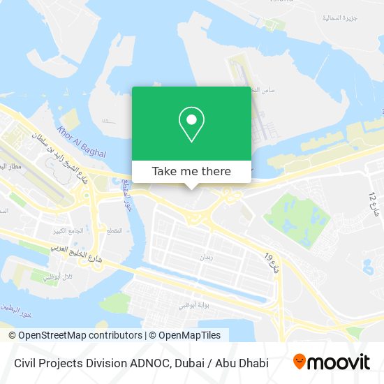 Civil Projects Division ADNOC map