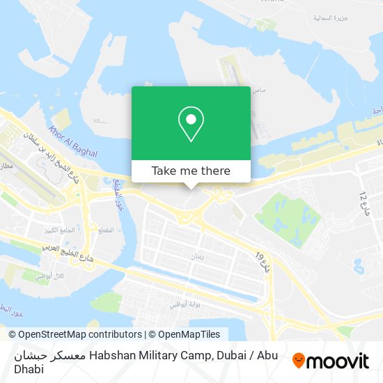 معسكر حبشان Habshan Military Camp map