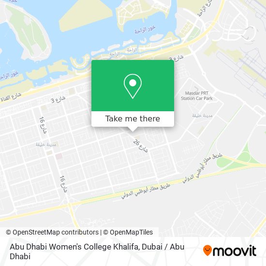 Abu Dhabi Women's College Khalifa map