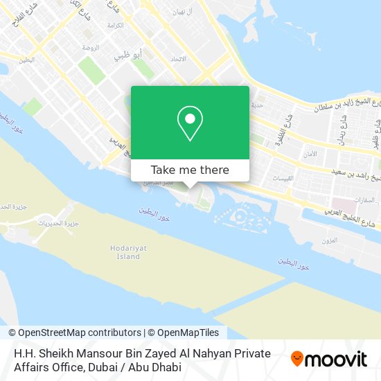 H.H. Sheikh Mansour Bin Zayed Al Nahyan Private Affairs Office map