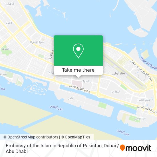 Embassy of the Islamic Republic of Pakistan map