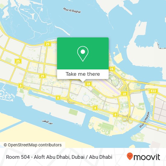 Room 504 - Aloft Abu Dhabi map