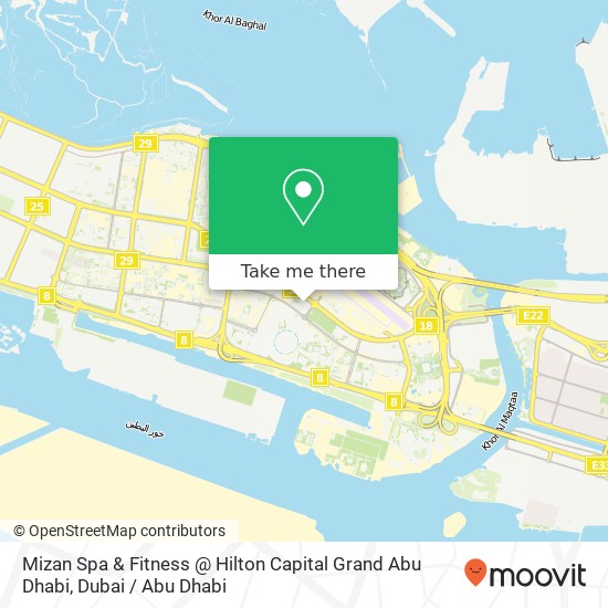 Mizan Spa & Fitness @ Hilton Capital Grand Abu Dhabi map