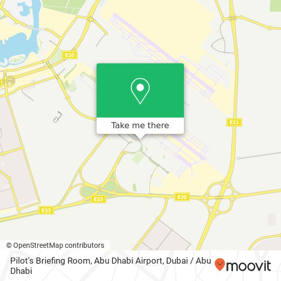 Pilot's Briefing Room, Abu Dhabi Airport map