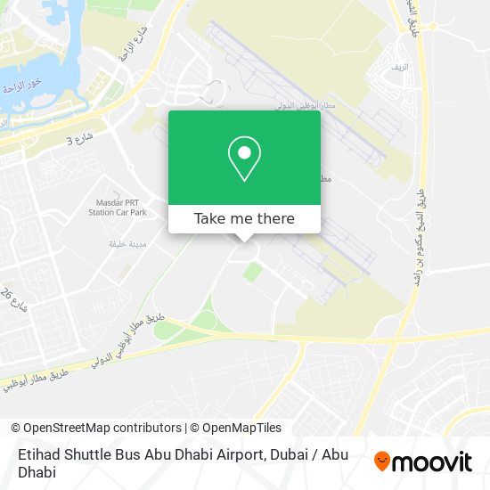 Etihad Shuttle Bus Abu Dhabi Airport map
