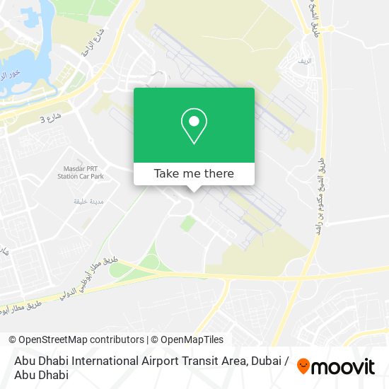 Abu Dhabi International Airport Transit Area map