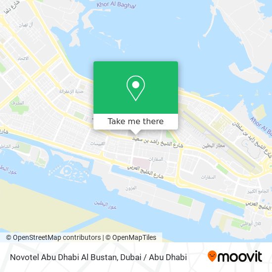 Novotel Abu Dhabi Al Bustan map