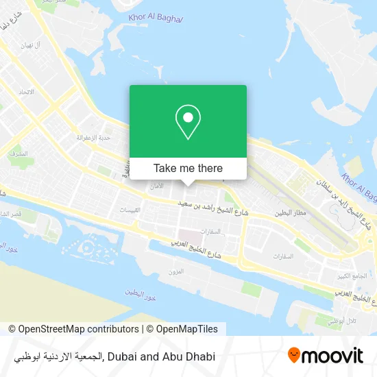 الجمعية الاردنية  ابوظبي map