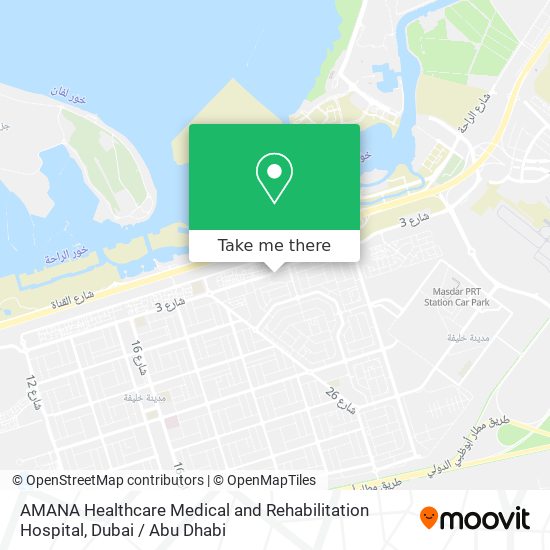 AMANA Healthcare Medical and Rehabilitation Hospital map