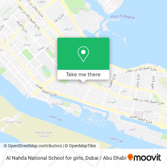 Al Nahda National School for girls map