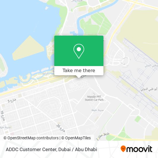 ADDC Customer Center map