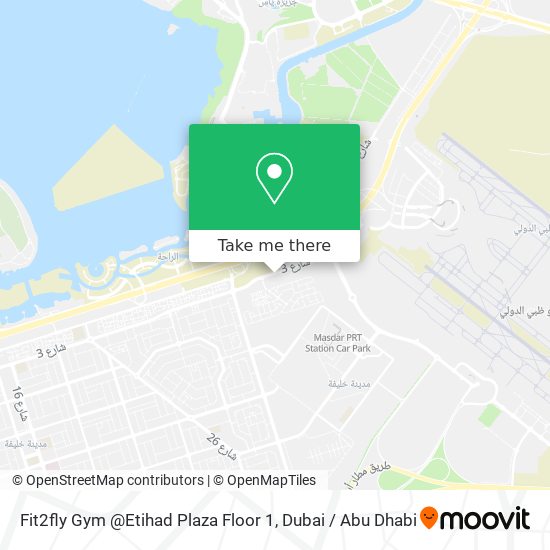 Fit2fly Gym @Etihad Plaza Floor 1 map