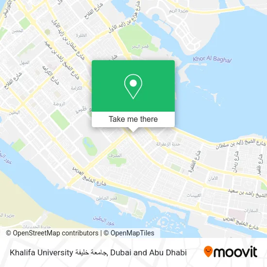 Khalifa University جامعة خليفة map