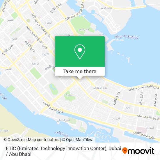 ETiC (Emirates Technology innovation Center) map