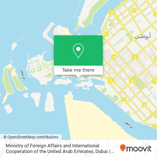 Ministry of Foreign Affairs and International Cooperation of the United Arab Emirates map