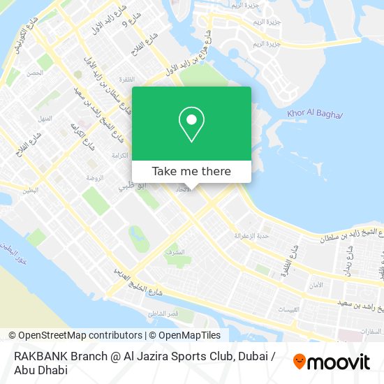 RAKBANK Branch @ Al Jazira Sports Club map