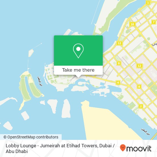 Lobby Lounge - Jumeirah at Etihad Towers map