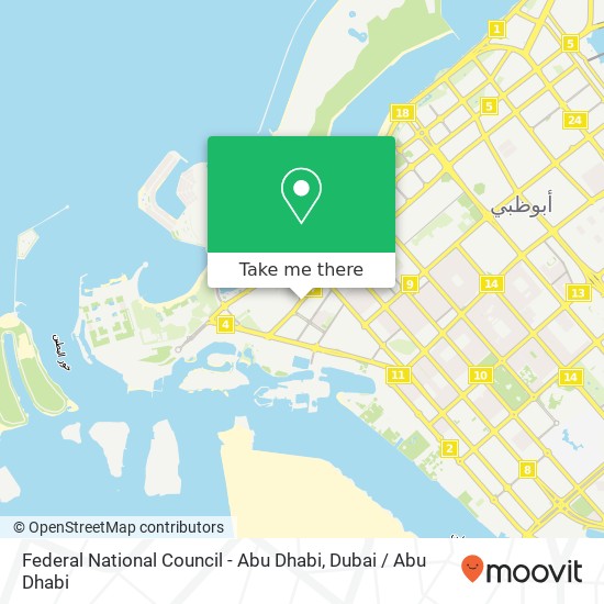 Federal National Council - Abu Dhabi map