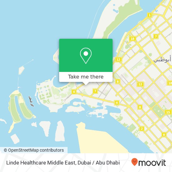 Linde Healthcare Middle East map