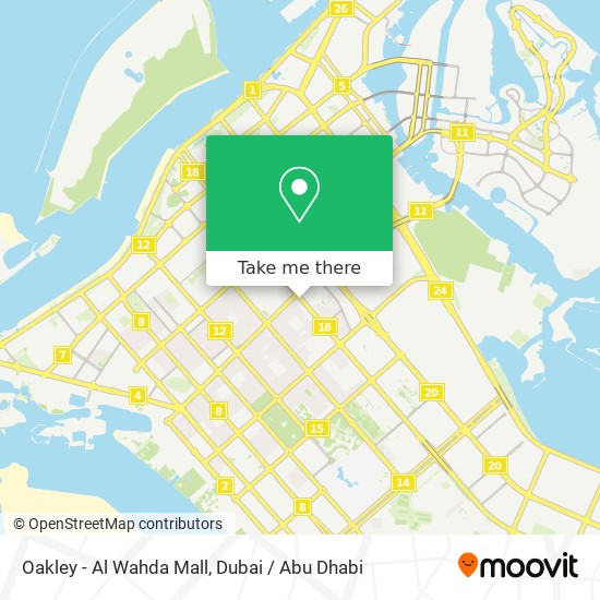 Oakley - Al Wahda Mall map